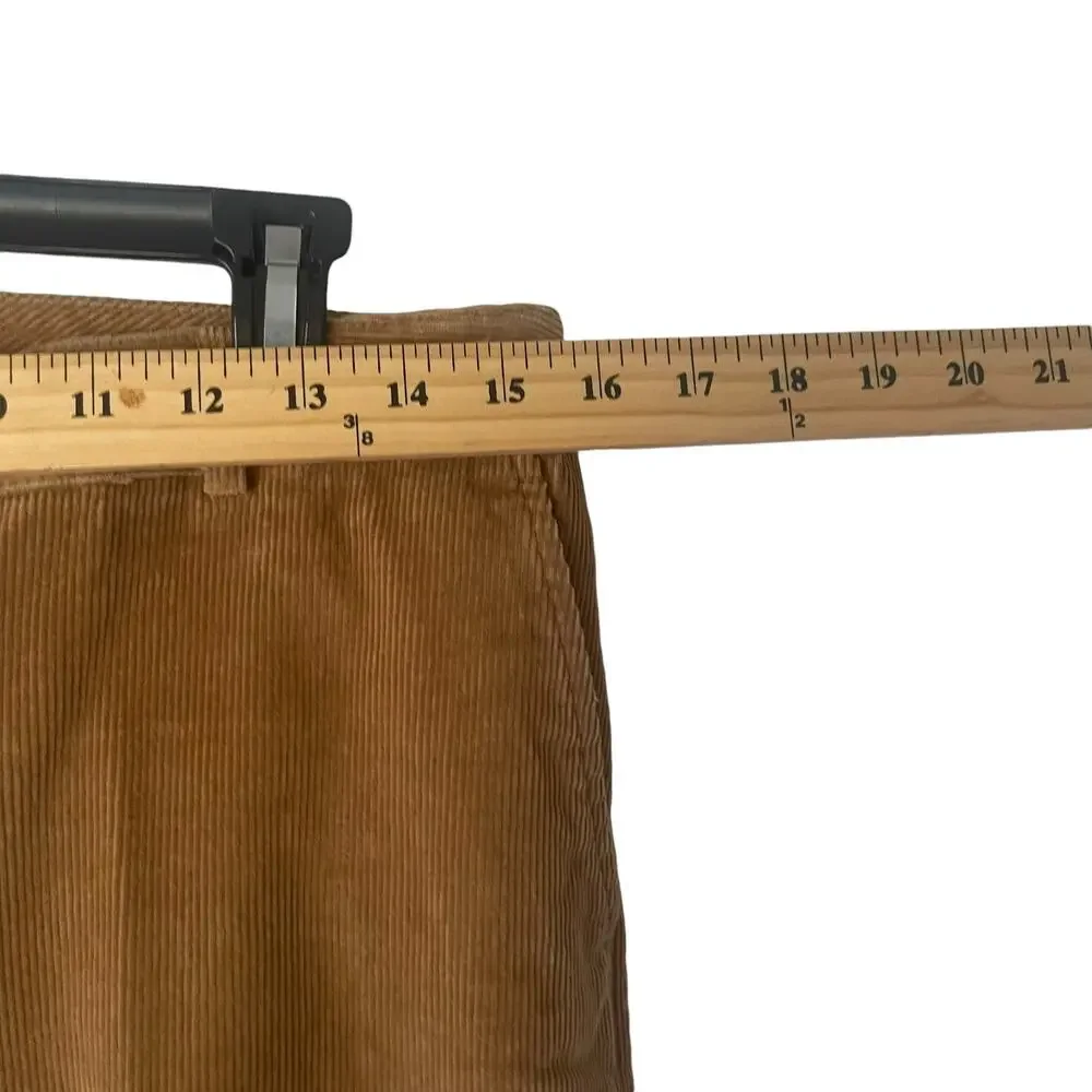 L.L. Bean Women's Size 6 Tall Tan Corduroy Academia Fall Straight Leg Pants‎